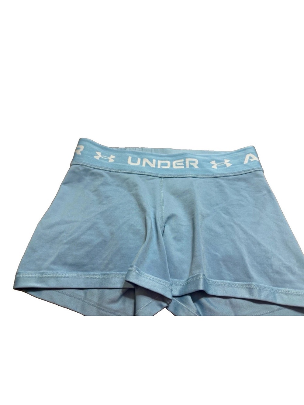 Under Armour Women’s Blue Gym Compression Shorts! Stretch Breathable S 28x4